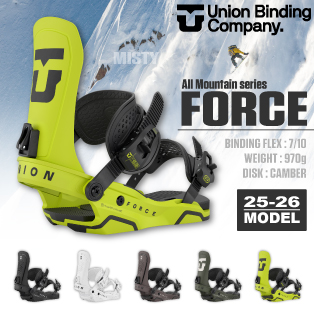 25-26 UNION(ﾕﾆｵﾝ)・FORCE [CYBER LIME,ARMY GREEN,BLACK 20-YR,WHITE