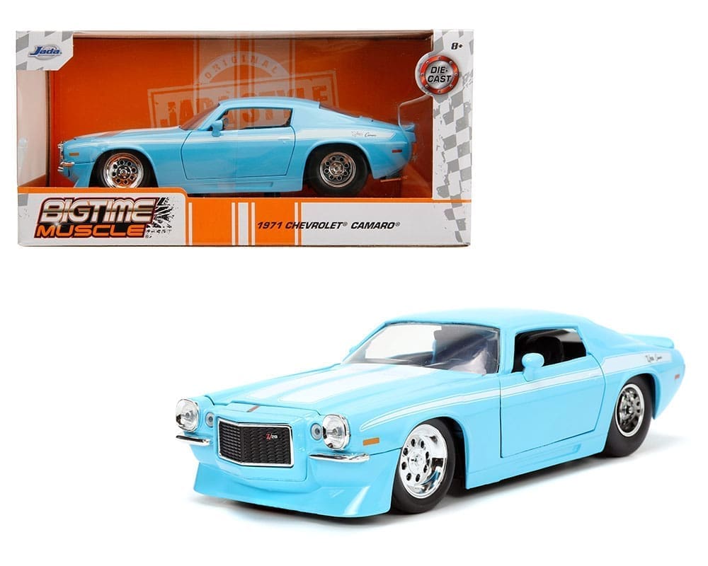 Jada 1:24 1971 Chevrolet Camaro (Sky Blue) - Bigtime Muscle - M