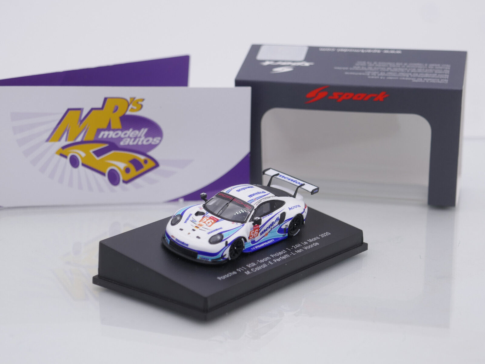 Mrs Modellautos - Spark 87S160 # Porsche 911 RSR Nr.56 LMGTE-Am