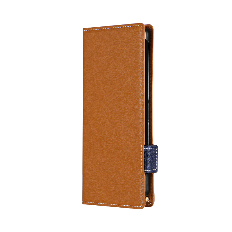 Xperia 5 V 薄型・軽量PUレザー手帳ケース 「Twoal W」 キャメル
