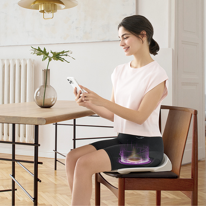 自分では鍛えにくい骨盤底筋を、座って、手軽に鍛える。骨盤底筋専用