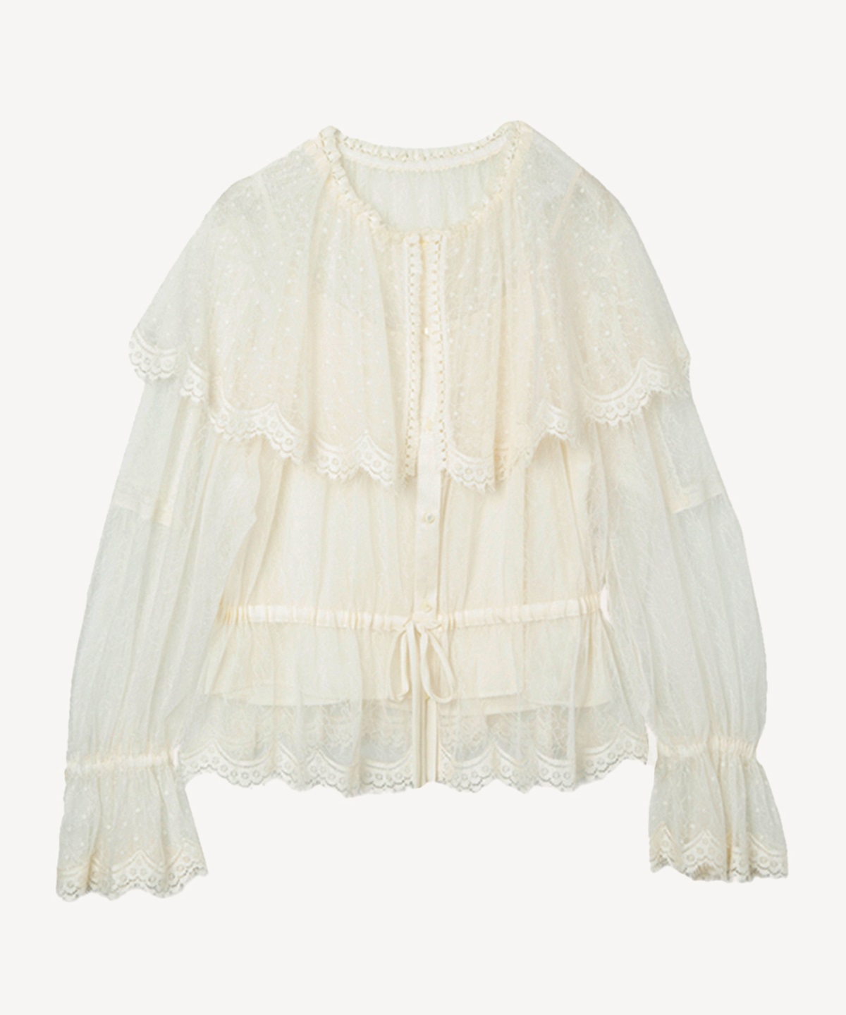 ドットチュールブラウス | MUVEIL Online Shop