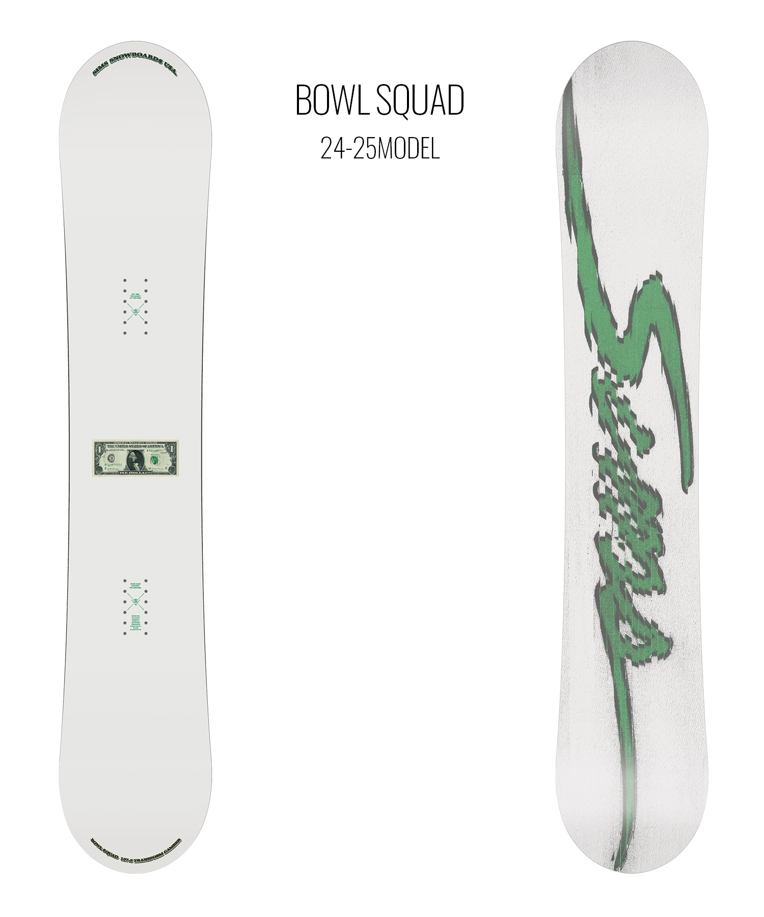 SIMS SNOWBOARD シムス ボウルスクワッド スノーボード 板 メンズ 24