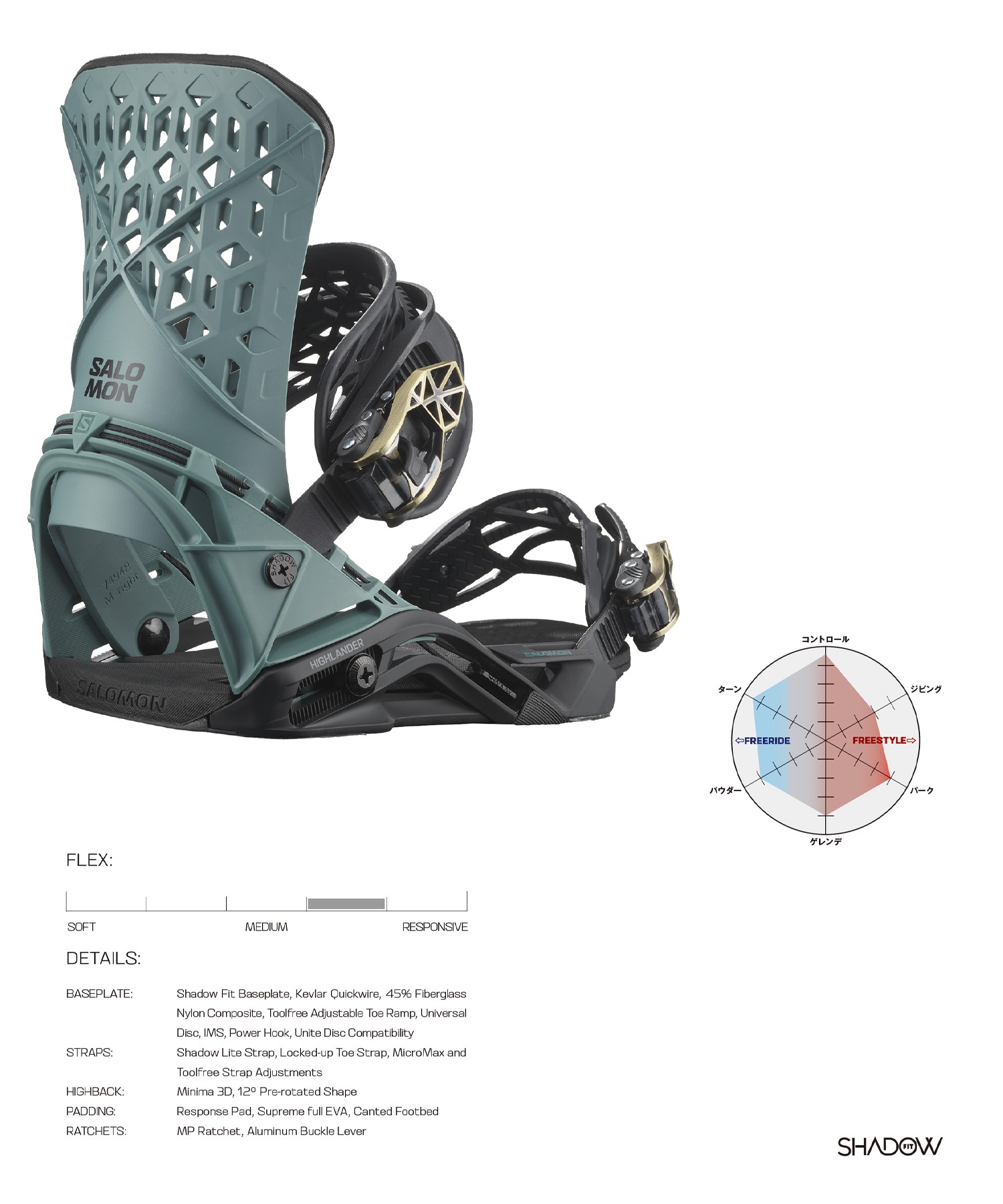 SALOMON サロモン HIGHLANDER シャドー スノーボード バインディング