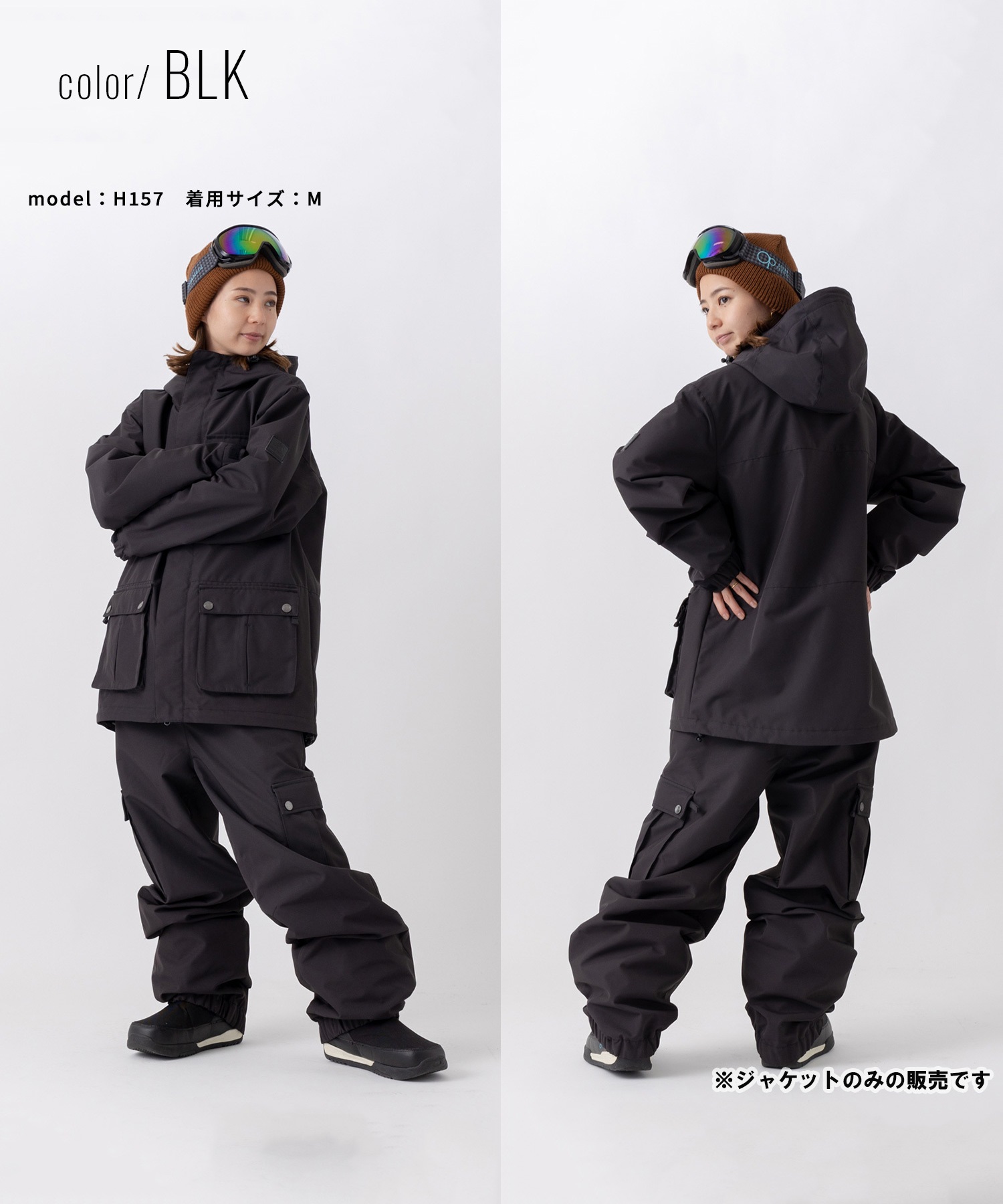 GAFH 24-25 スノーボードウェア ブラック Mサイズ 美品 GAFH 24-25