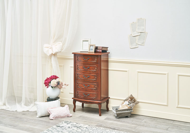 猫脚 オープンラック RCC-1468 マホガニー 手彫り仕上げ モダン