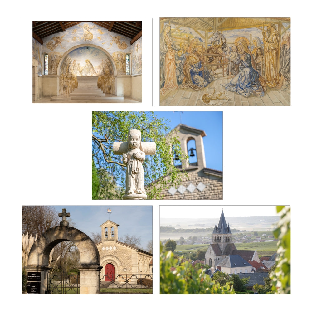 ポストカード 平和の聖母礼拝堂内部に描かれたフレスコ画 キリスト降誕