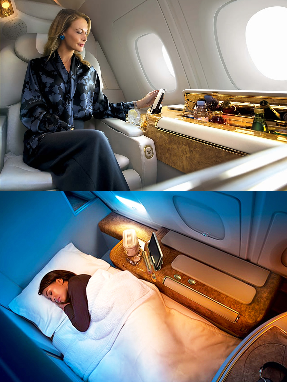 羽田空港、関西空港、名古屋発着】エミレーツ航空A380ファーストクラス