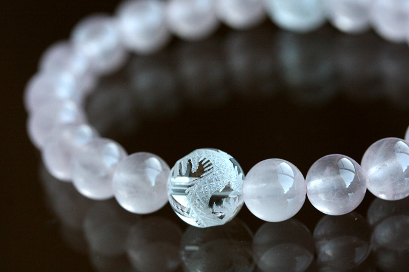 龍鳳凰（りゅうほうおう）パワーストーンブレスレット（ローズクォーツ