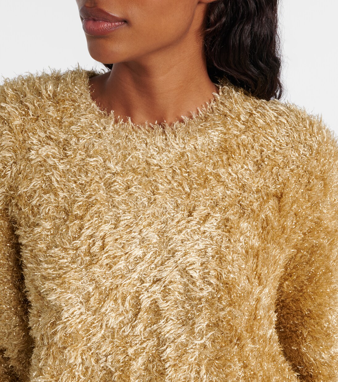 Tinsel sweater in gold - Noir Kei Ninomiya | Mytheresa