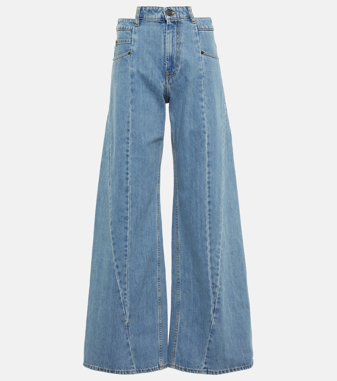 Décortiqué high-rise wide-leg jeans in blue - Maison Margiela
