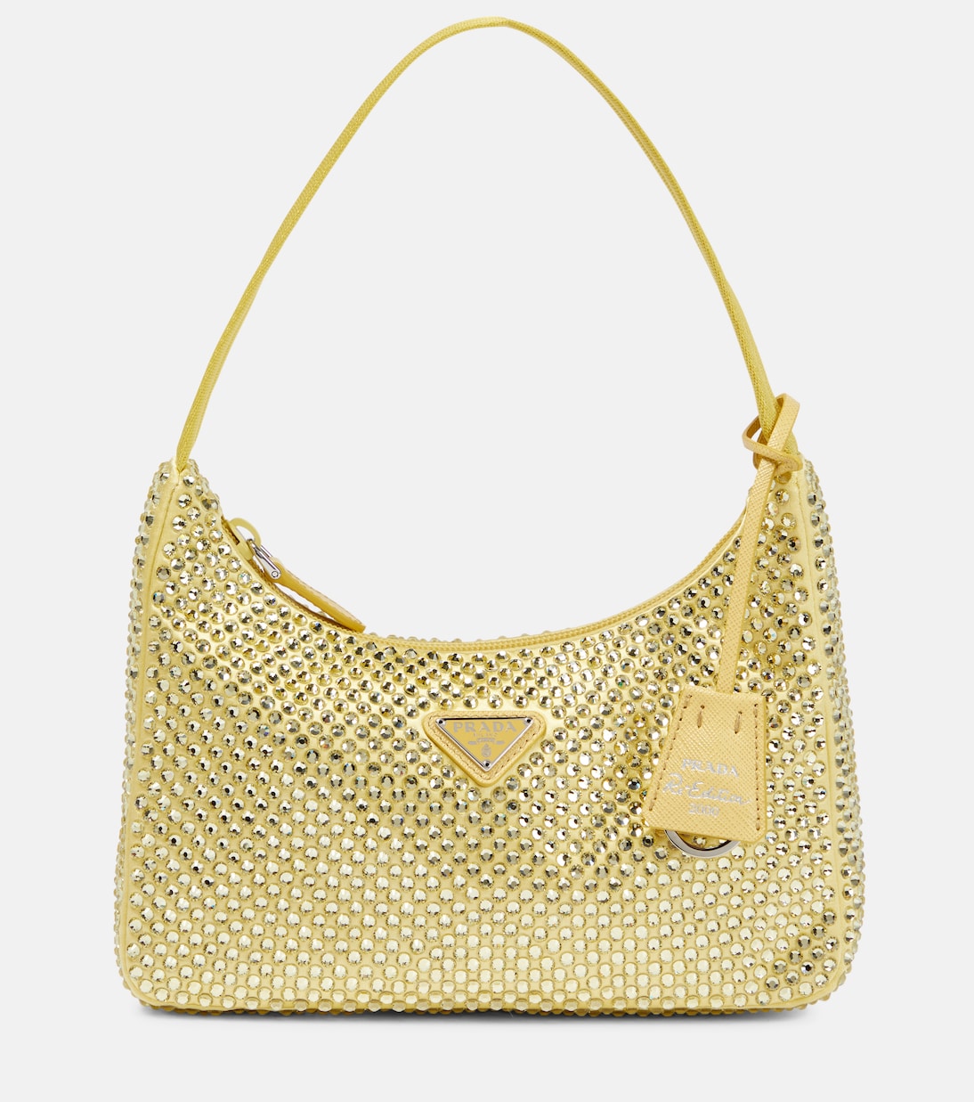 Re-Edition Mini embellished shoulder bag in yellow - Prada | Mytheresa