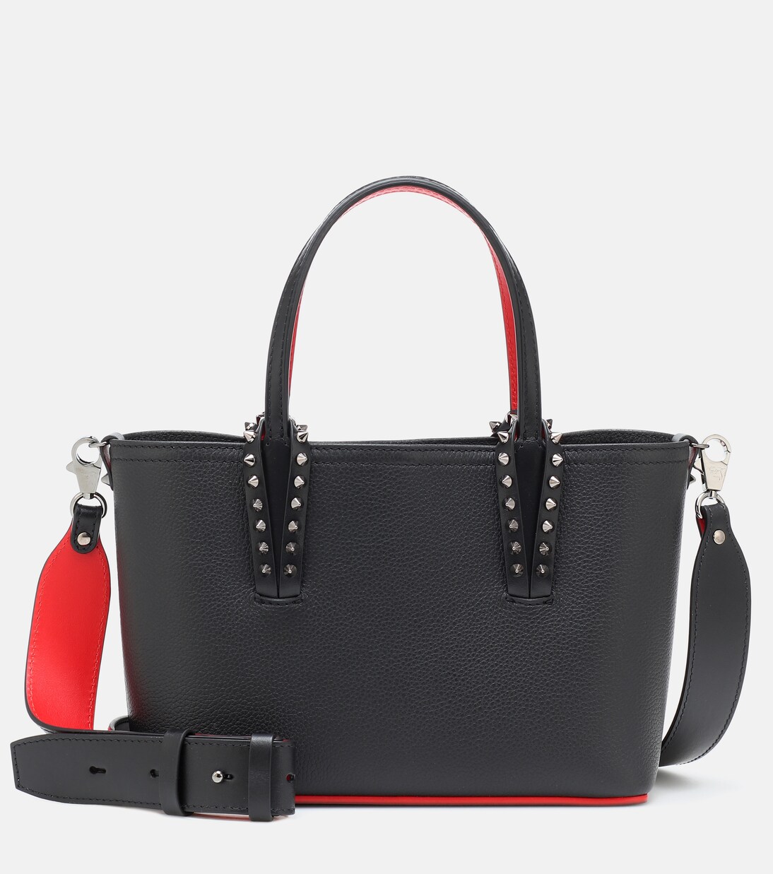 Cabata Mini leather tote in black - Christian Louboutin | Mytheresa