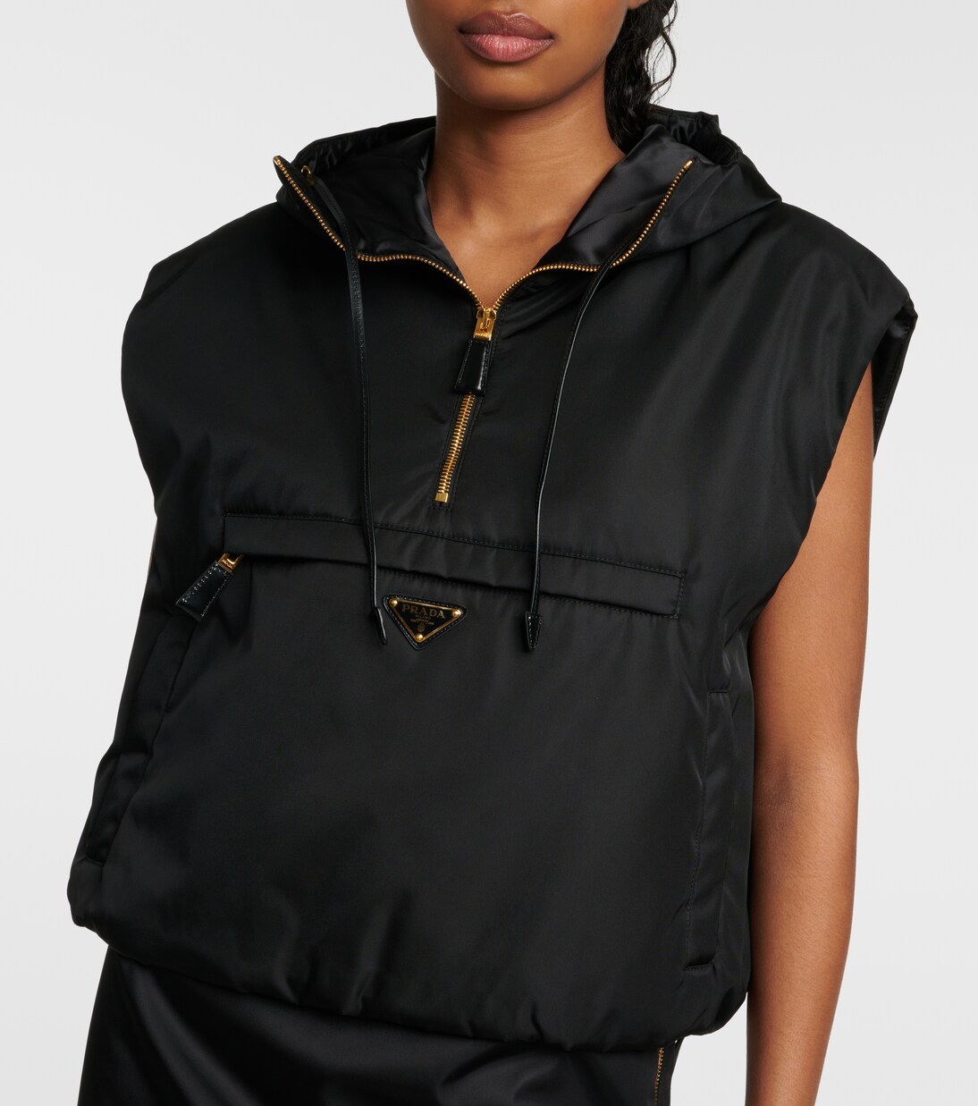 Re-Nylon puffer vest in black - Prada | Mytheresa