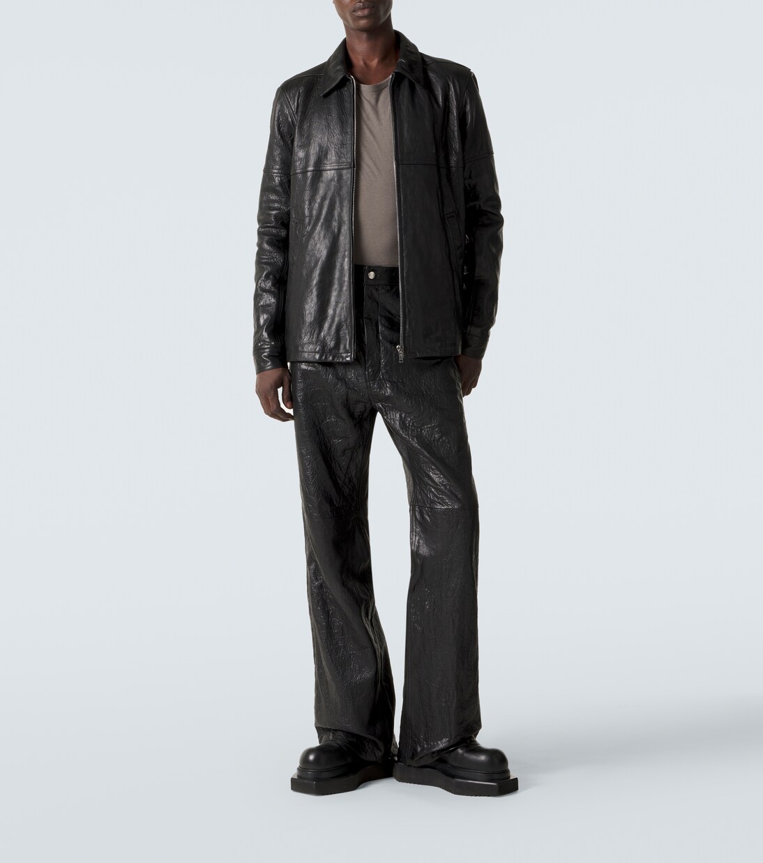 Brad leather jacket in black - Rick Owens | Mytheresa