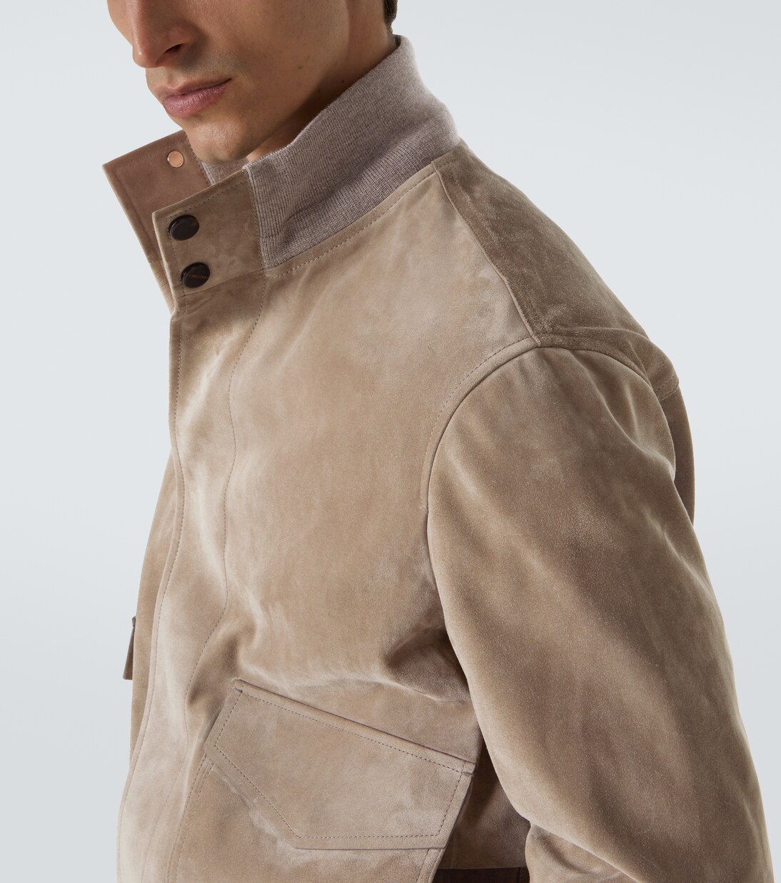 Suede jacket in grey - Dunhill | Mytheresa