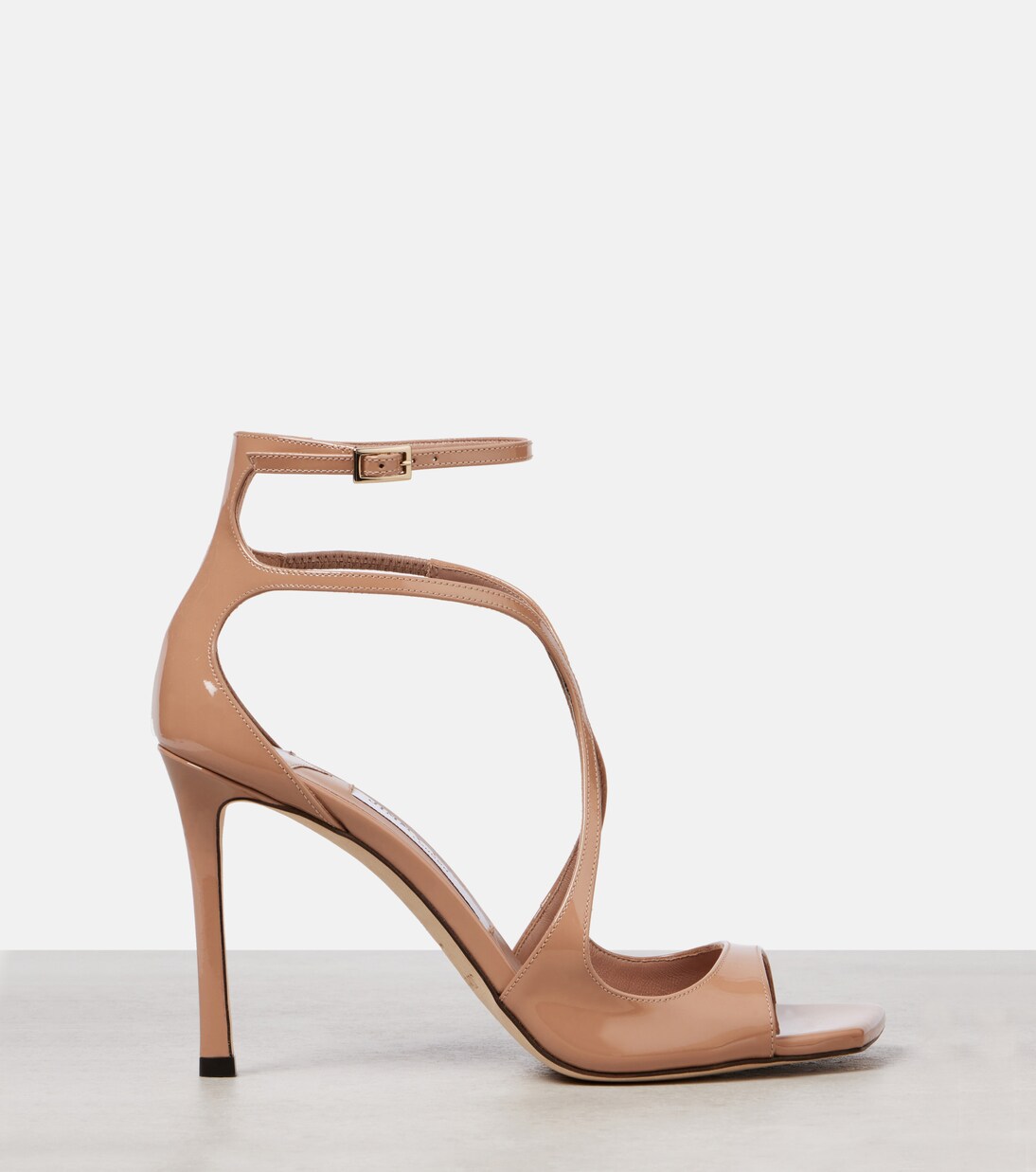 Azia 95 patent leather sandals in pink - Jimmy Choo | Mytheresa