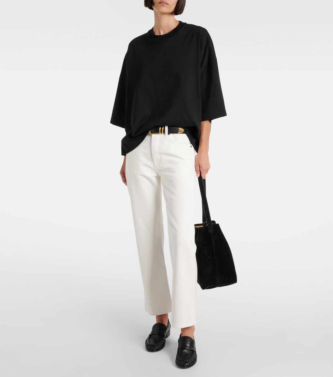 Lesley mid-rise straight jeans in white - The Row | Mytheresa