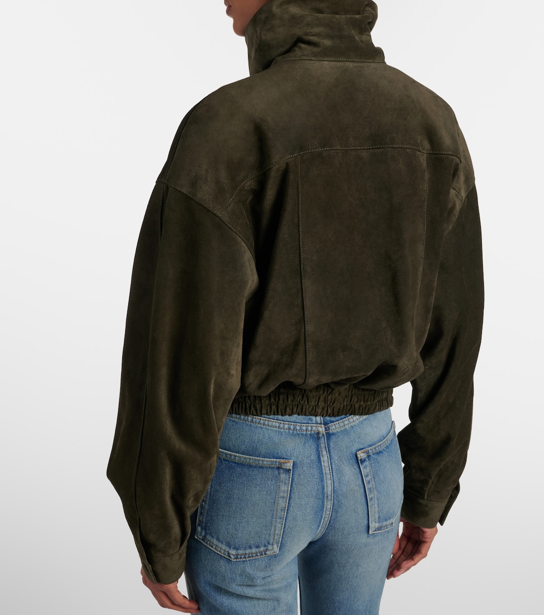 Suede jacket in green - Saint Laurent | Mytheresa