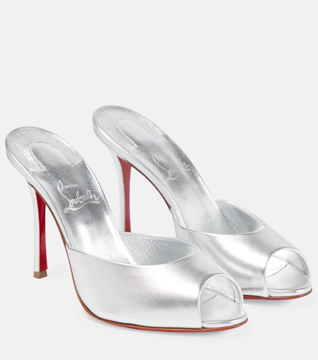 Dolly metallic leather mules in metallic - Christian Louboutin