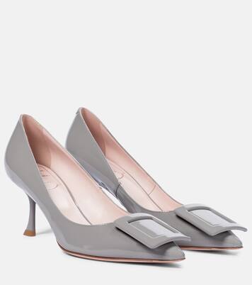 Viv' In The City patent leather pumps in grey - Roger Vivier