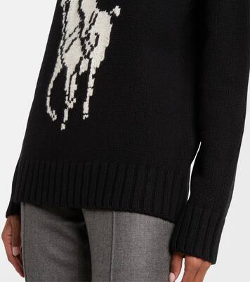 Logo wool turtleneck sweater in black - Polo Ralph Lauren | Mytheresa