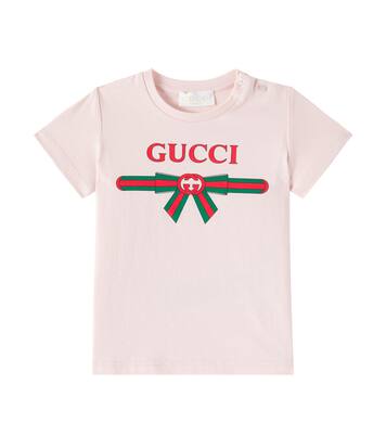 Baby printed cotton jersey T-shirt in pink - Gucci Kids | Mytheresa