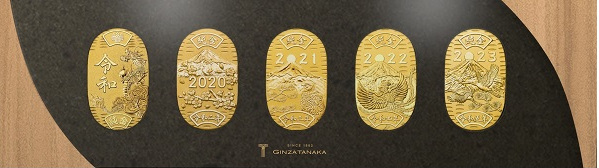 田中貴金属ジュエリー、令和元年からの純金小判を復刻し5枚をセットに