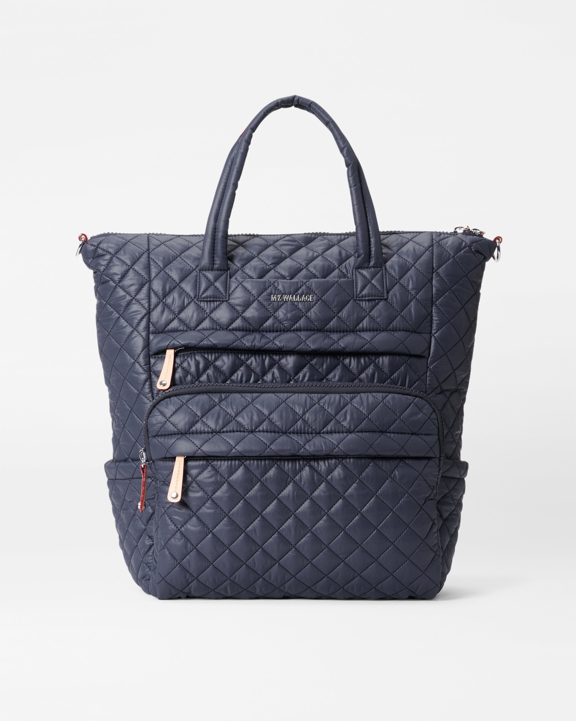 Navy Blue Quilted Backpack | MZ Wallace