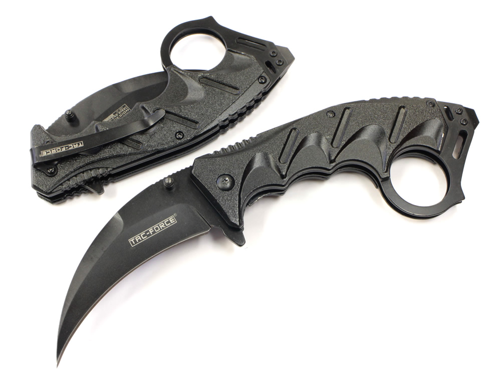 タックフォース カランビットナイフ フィンガーグルーブ