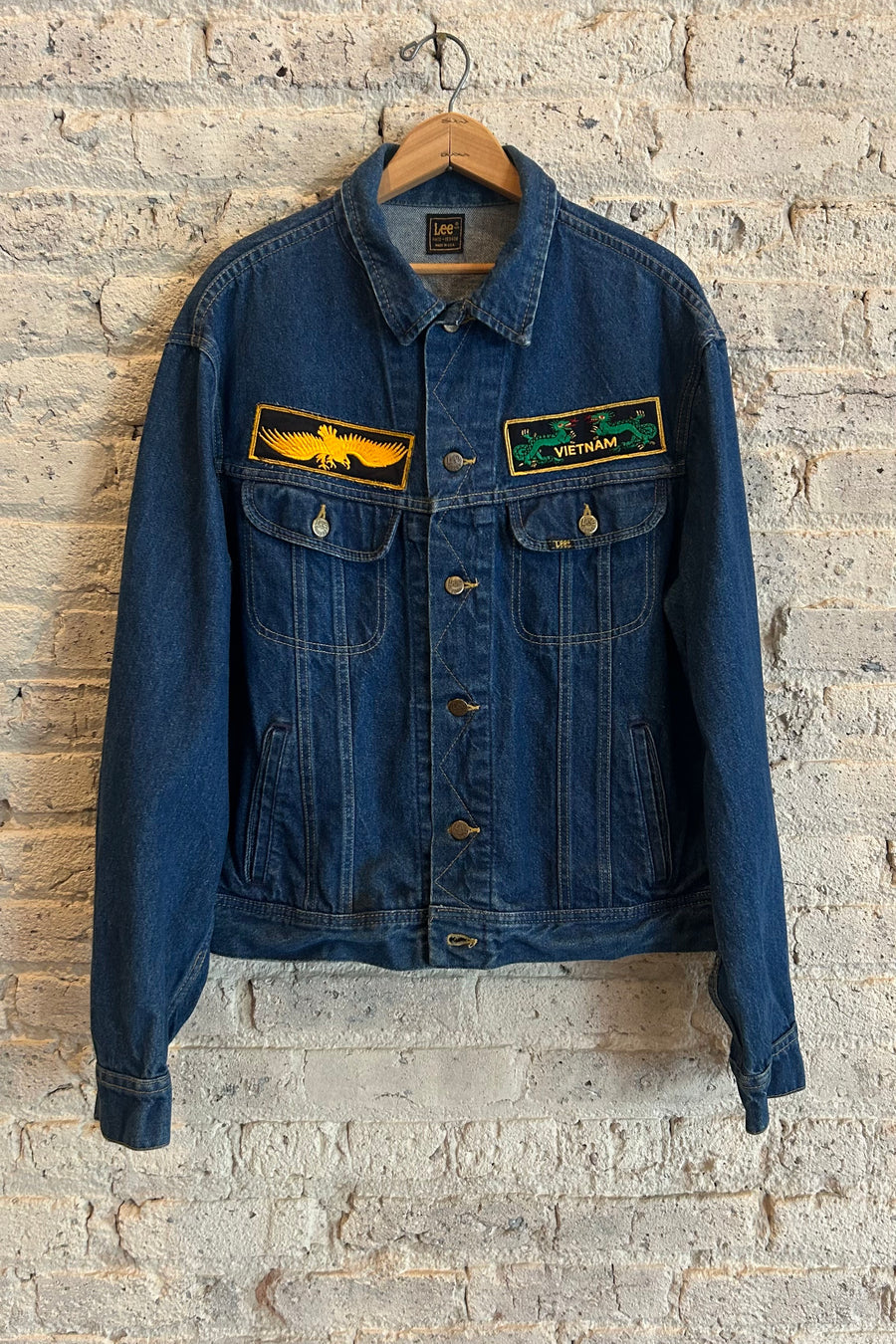 1980's Lee Vietnam Denim Jacket in Dark Blue