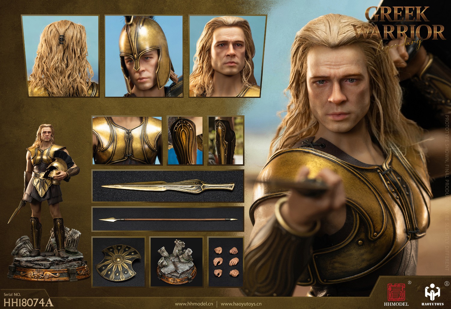HH18074B - HHMODEL & HAOYUTOYS 1/6 Empire Legion Greek Legendary