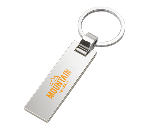 メタルプレートキーホルダー シャインシルバー｜ノベルティストア