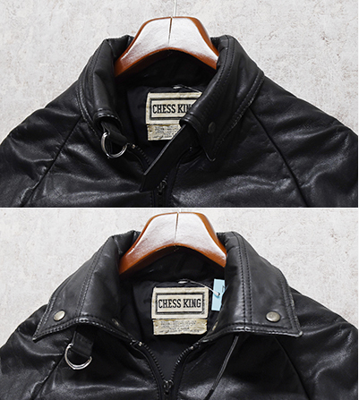 80's【ビンテージ】【CHESSKING】【チェスキング】【黒】中綿入り