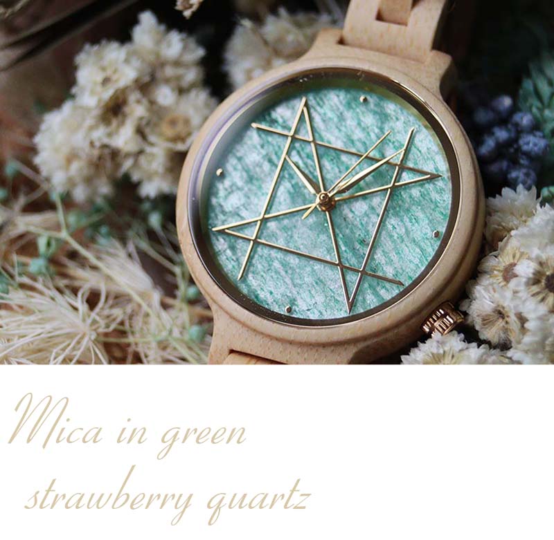 新作商品紹介 天然石×天然木 唯一無二の美しい模様の腕時計「NOZ」