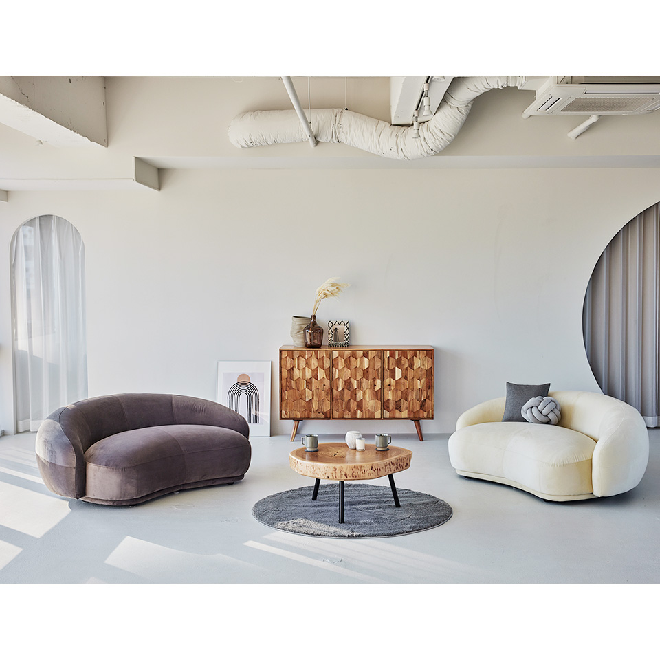 ソファBEANS 2人掛け【送料・開梱設置無料】グレー | NOCEノーチェ