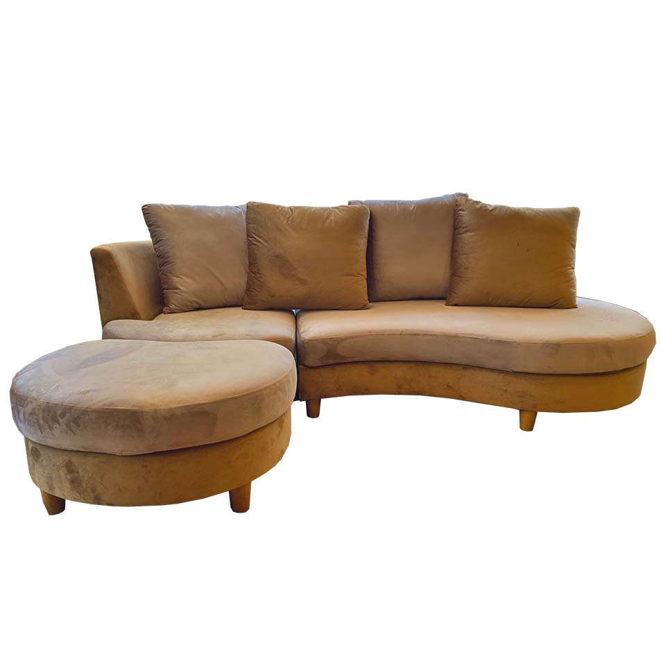 カウチソファM-HY319【送料・開梱設置無料】ダークブラウン/ライト