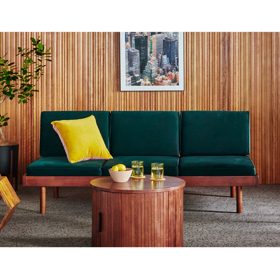 ソファYU9279 3人掛け【送料・開梱設置無料】グリーン | NOCEノーチェ