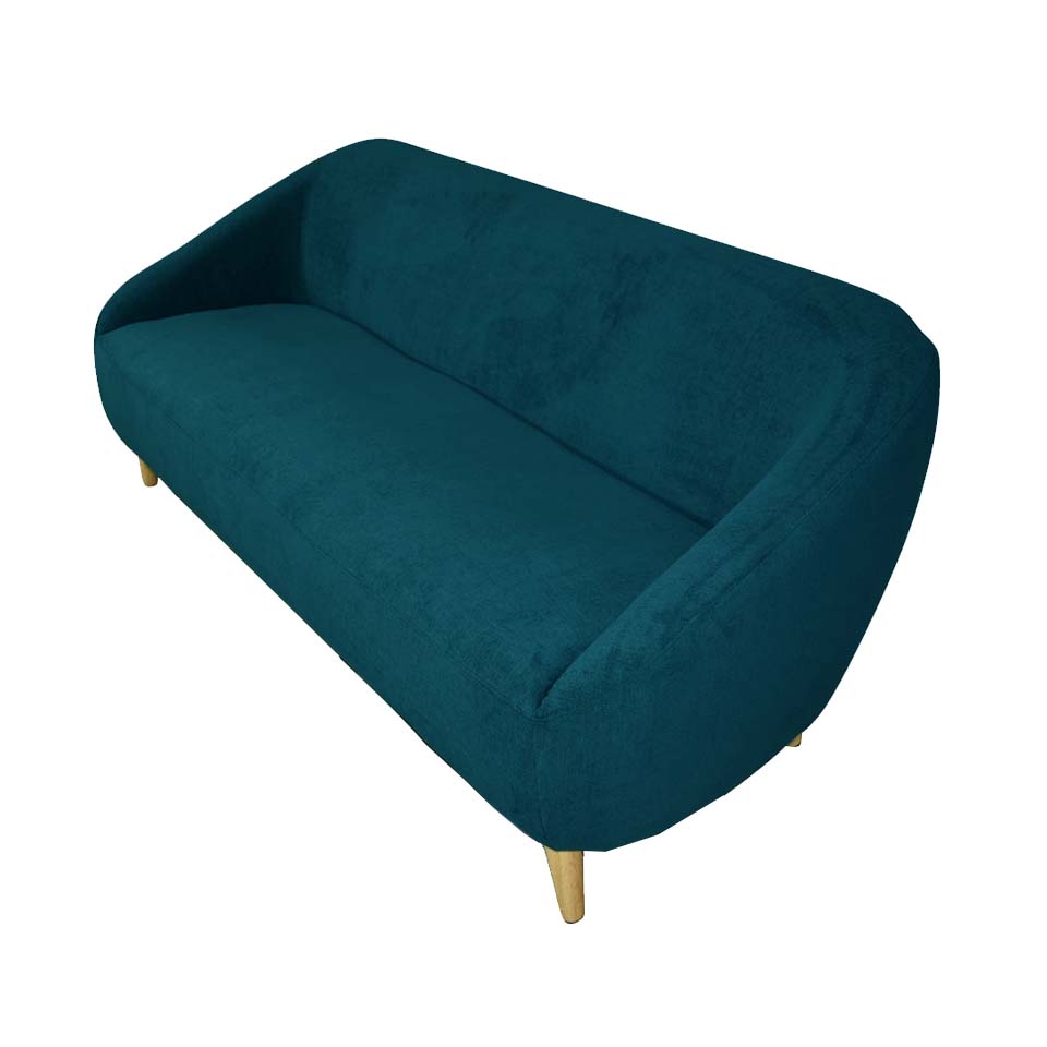 ソファALEXIA 3人掛け ピーコックグリーン【送料・開梱設置無料