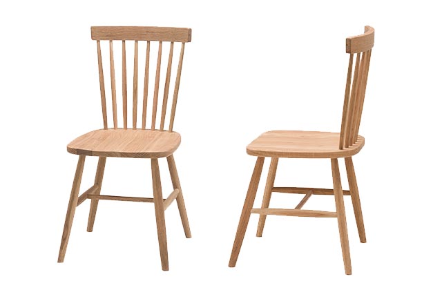 オーク天然木の質感を味わえる、スピンドルチェア | NOCEノーチェ 家具