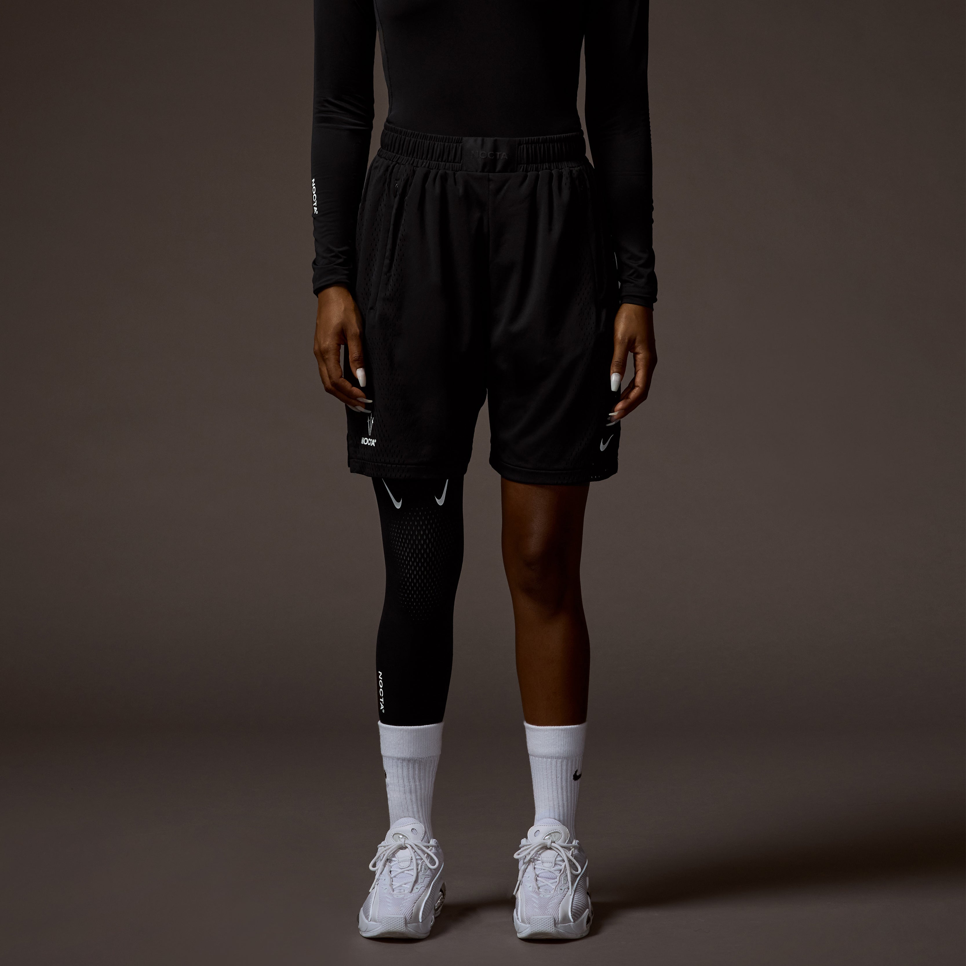 Black (Right) Single Leg Tights in Black | NOCTA