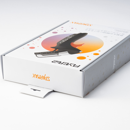 アネスト岩田株式会社さま「SPARMAX® FLYER-SR2 パッケージ」 | 野毛印刷社