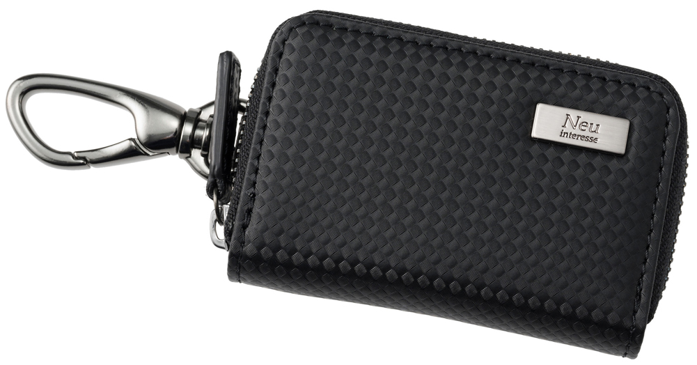 ノイインテレッセ】スマートキーケース(ラウンドファスナー)□カーボン