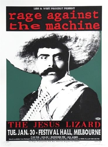 TAZ / タズが製作したRage Against The Machineのシルクスクリーン