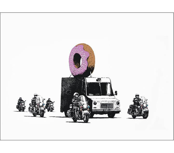 バンクシー Donut Strawberry COA付き 本物のBanksy作品を販売 ー