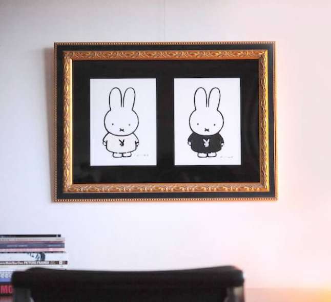 LV POP ミッフィーシリーズを額縁 NOISEPRINCE Goldで額装 ー