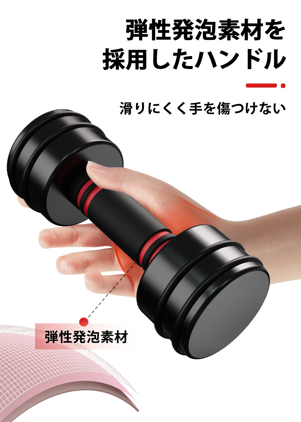 NORTHDEER 第一世代・可変式ダンベル・ブラック/黒色 2.5kg/5kg/7.5kg