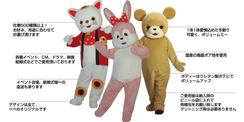 K-49 顔出しミケ（ねこ）｜着ぐるみレンタル ノースランドペペ