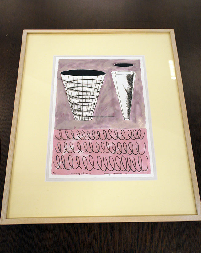 植松奎二版画額「Hommage a Kazu」 | Natsume Books