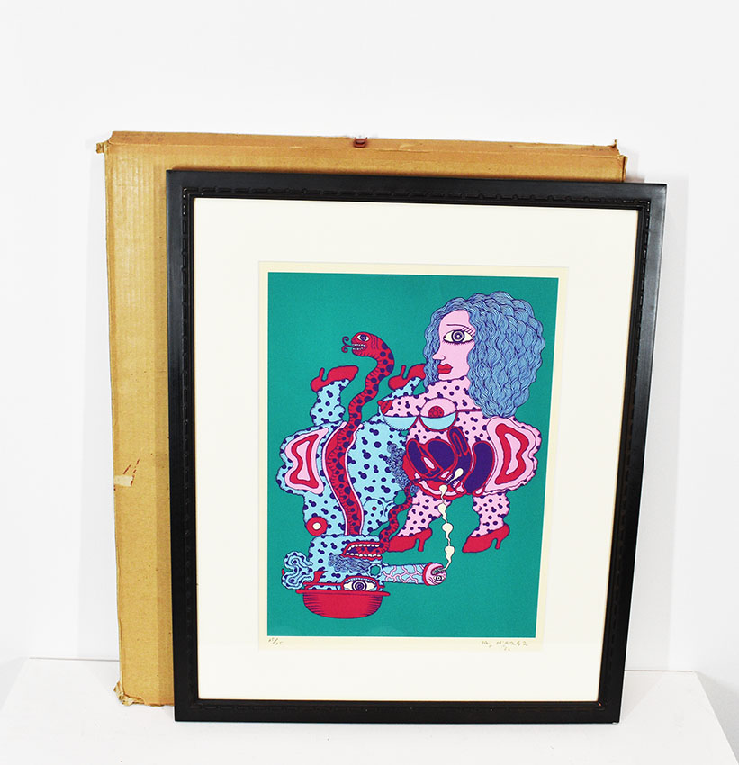 平賀敬版画額「H氏の優雅な生活」 | Natsume Books